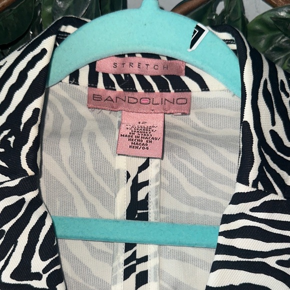 Vintage Bandolino Black and White Zebra Print Jacket - Picture 4 of 7